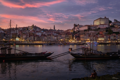 Oporto visto desde Gaia al atardecer
