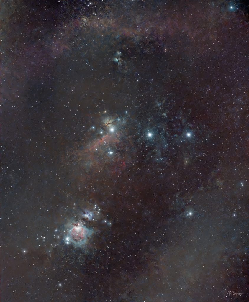 Astrofotografía de la Nebulosa de Orión realizada en Olvera con MSM Nomad y Sirui 75mm f2.8 usando técnica HDR